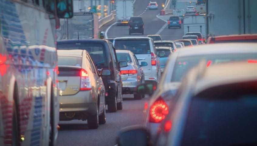 車の渋滞写真