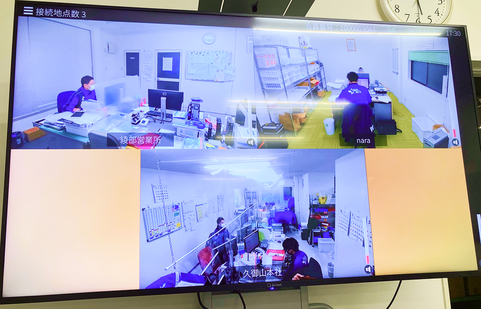 本社、綾部営業所と奈良営業所の3拠点を常時接続