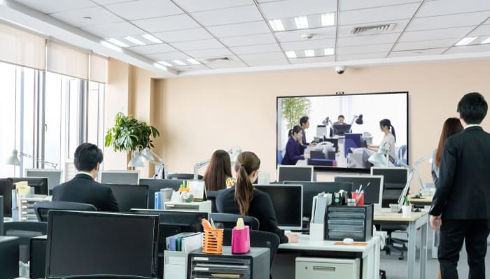 テレビ会議システム・WEB会議でオフィス同士を常時接続