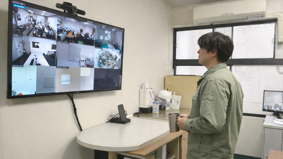 事務所-工場-調色作業所を常時接続